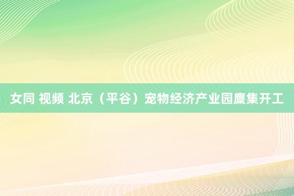 女同 视频 北京（平谷）宠物经济产业园麇集开工