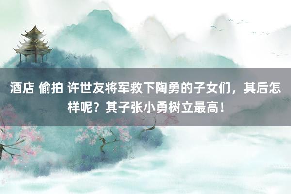酒店 偷拍 许世友将军救下陶勇的子女们，其后怎样呢？其子张小勇树立最高！