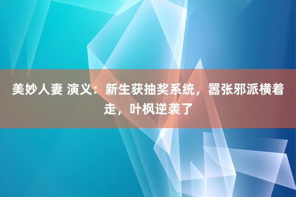 美妙人妻 演义：新生获抽奖系统，嚣张邪派横着走，叶枫逆袭了