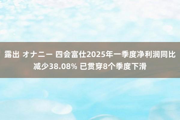 露出 オナニー 四会富仕2025年一季度净利润同比减少38.08% 已贯穿8个季度下滑